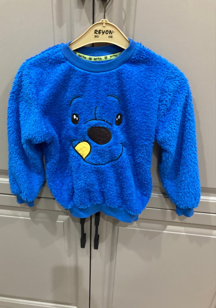 Mavi Erkek Çocuk Peluş Sweatshirt ALT TAKIM - Görsel 2