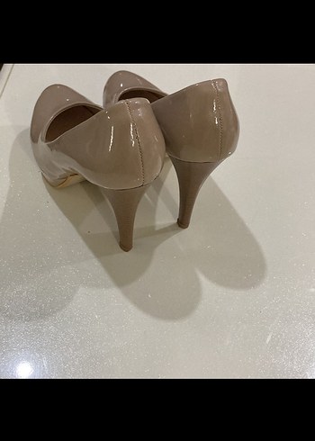 Bej Rugan Stiletto Topuklu Kadın Ayakkabı - Görsel 5