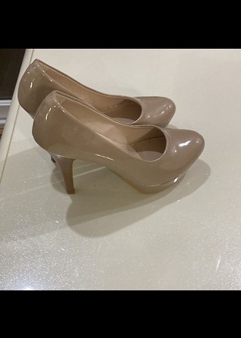 Bej Rugan Stiletto Topuklu Kadın Ayakkabı - Görsel 4