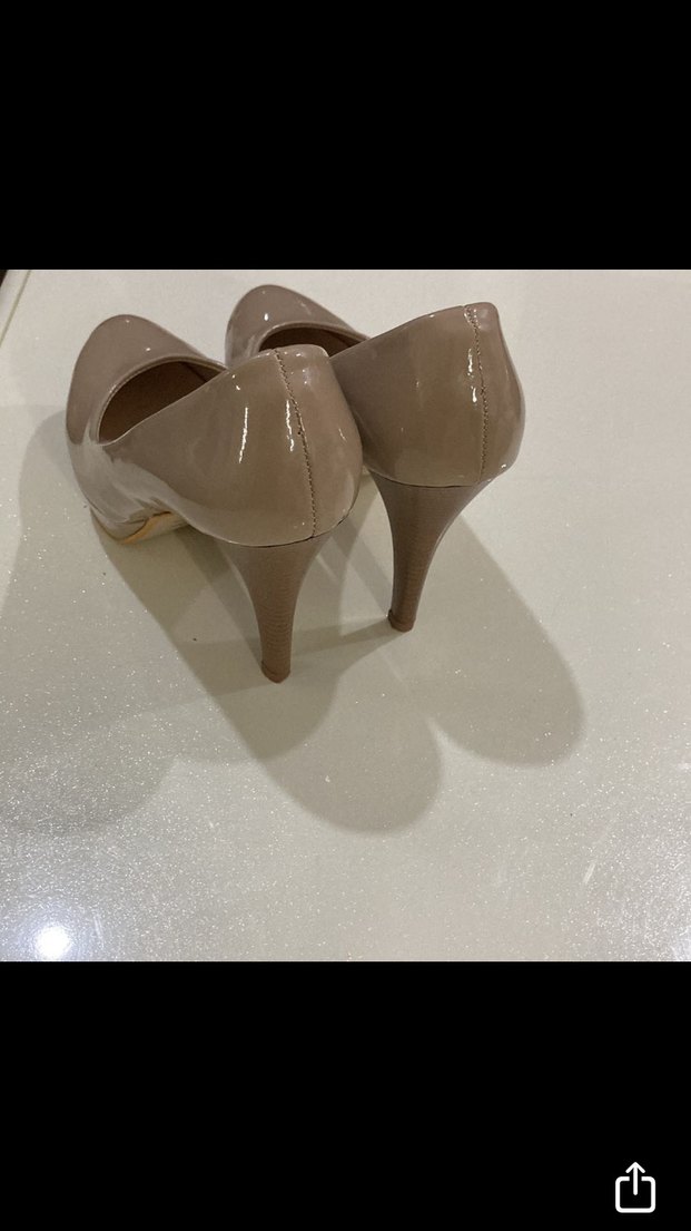 Bej Rugan Stiletto Topuklu Kadın Ayakkabı - Görsel 5