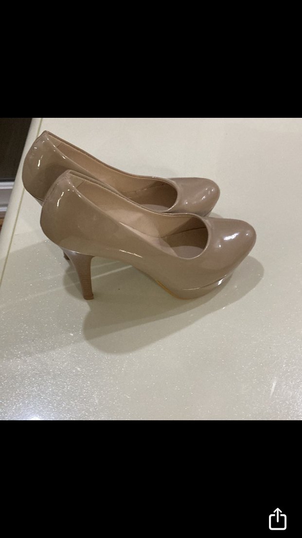 Bej Rugan Stiletto Topuklu Kadın Ayakkabı - Görsel 4