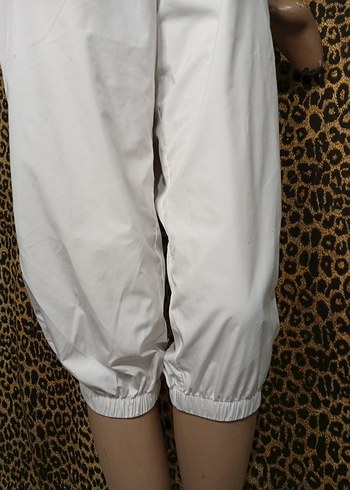 Adidas Beyaz Rahat Kesim Midi Kadın Pantolon - Görsel 4