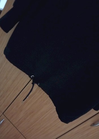 Diğer Fermuarlı Siyah Yüksek Yakalı Sweatshirt