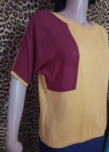 adL Renkli Desenli Kadın Mini Bluz - Görsel 4