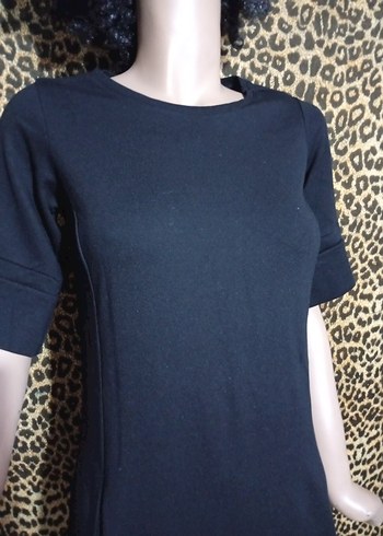 adL Siyah Kadın Kısa Kollu Triko Elbise - Görsel 3