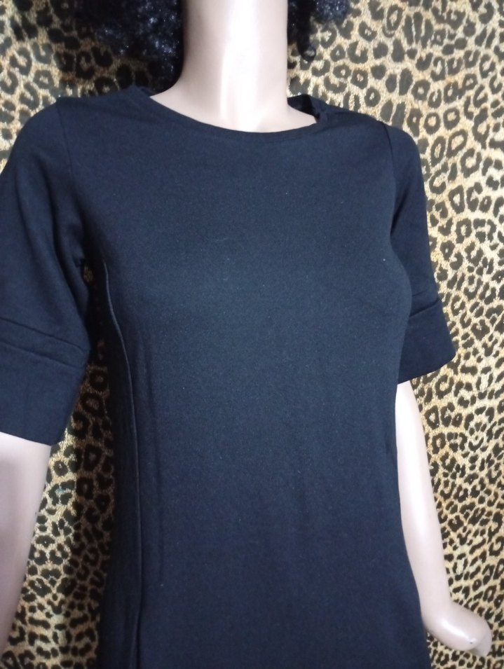 adL Siyah Kadın Kısa Kollu Triko Elbise - Görsel 3