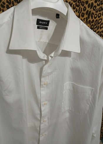 DUFY Uzun Kollu Beyaz Düğmeli Erkek Gömlek - Görsel 6