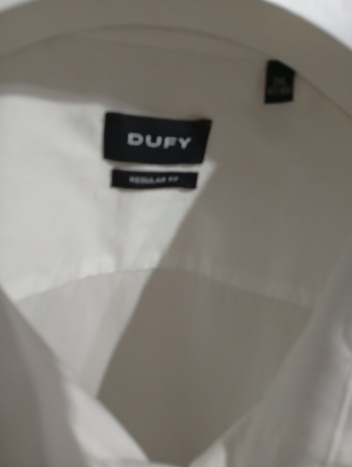 DUFY Uzun Kollu Beyaz Düğmeli Erkek Gömlek - Görsel 4