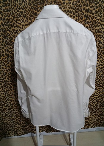 NetWork Düğmeli Beyaz Pamuklu Erkek Gömlek - Görsel 2