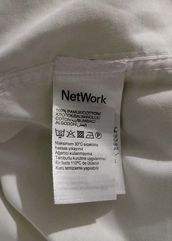 NetWork Düğmeli Beyaz Pamuklu Erkek Gömlek - Görsel 7
