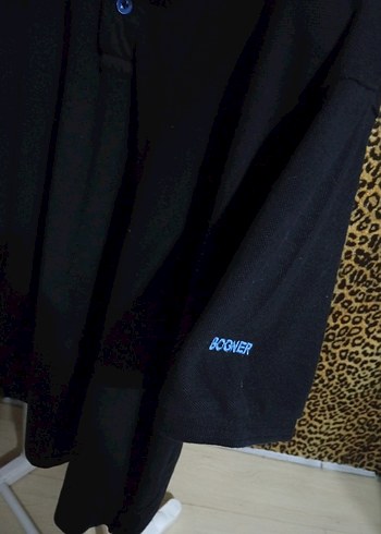 BOGNER Siyah Baskılı Kısa Kollu Polo Tişört - Görsel 6