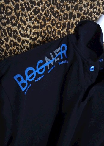 BOGNER Siyah Baskılı Kısa Kollu Polo Tişört - Görsel 5
