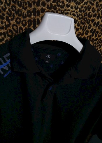 BOGNER Siyah Baskılı Kısa Kollu Polo Tişört - Görsel 7