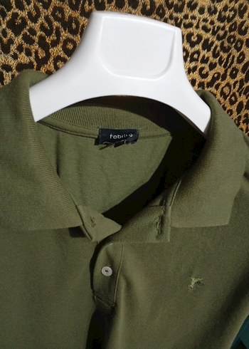 fabrika Erkek Haki Kısa Kollu Polo Yaka Tişört - Görsel 5