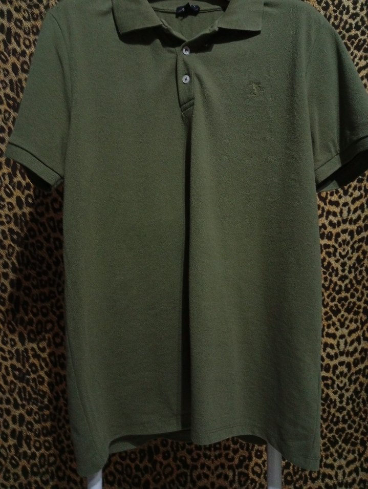 fabrika Erkek Haki Kısa Kollu Polo Yaka Tişört - Görsel 3