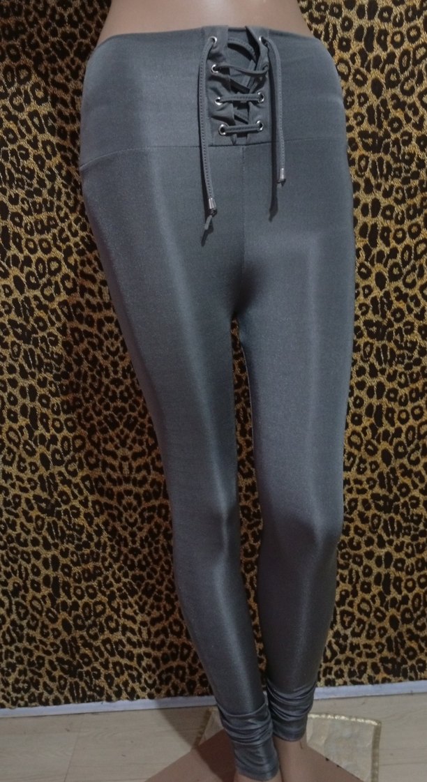 BİANCO LUCCI Gri Spor ve Sokak Stili Kadın Tayt - Görsel 4