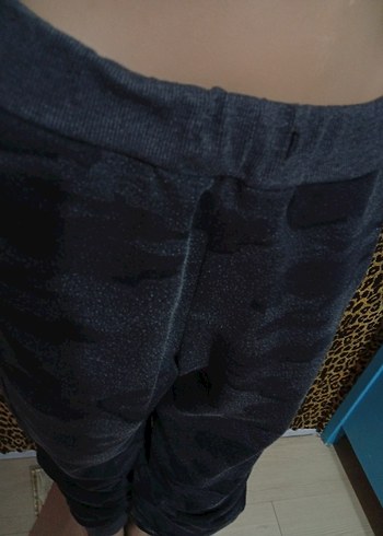 POLOGARAGE Erkek Gri Kamuflaj Desenli Rahat Eşofman - Görsel 5