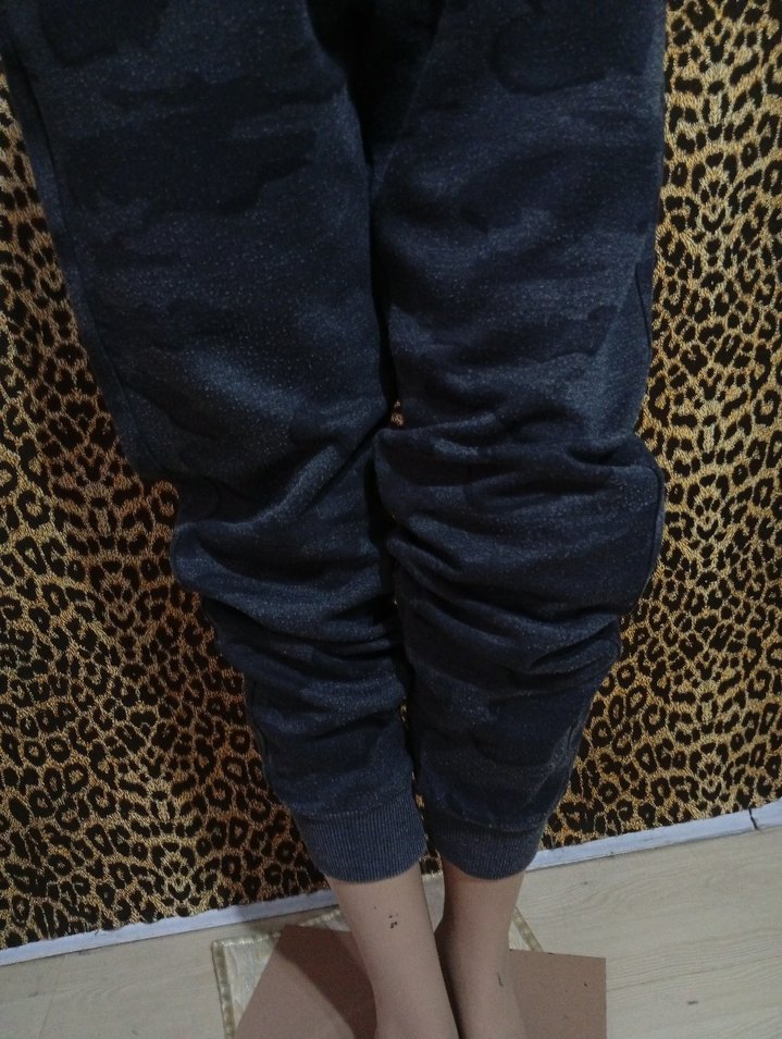 POLOGARAGE Erkek Gri Kamuflaj Desenli Rahat Eşofman - Görsel 3