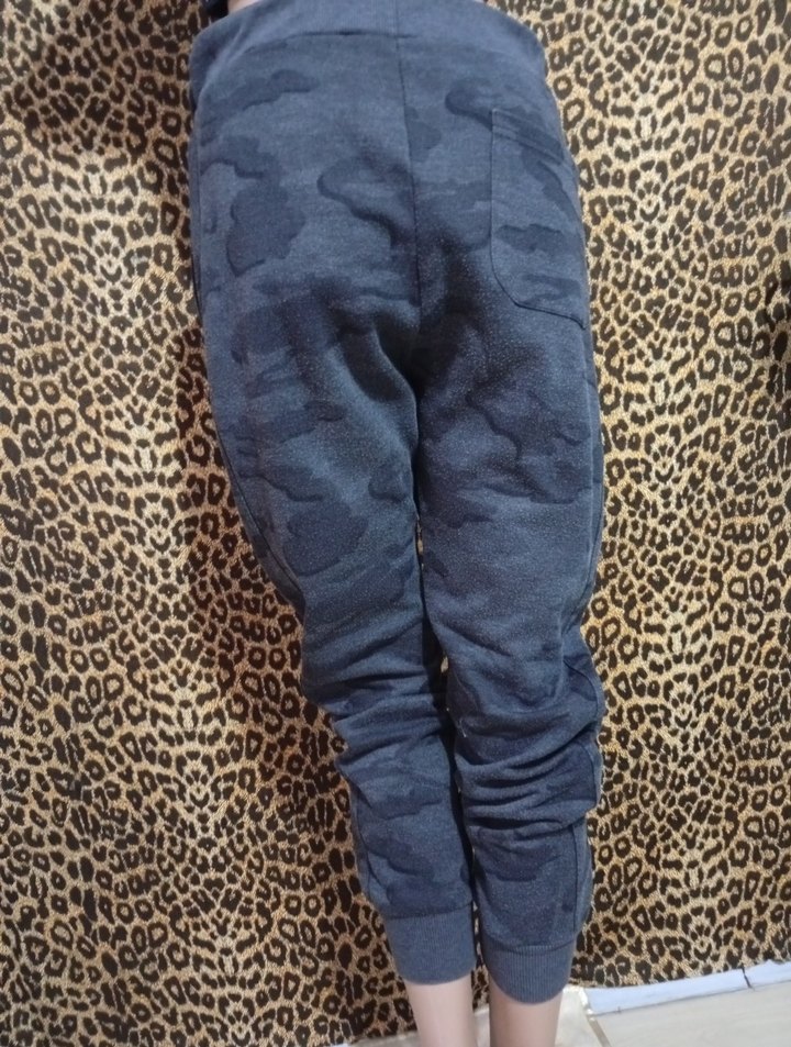 POLOGARAGE Erkek Gri Kamuflaj Desenli Rahat Eşofman - Görsel 2