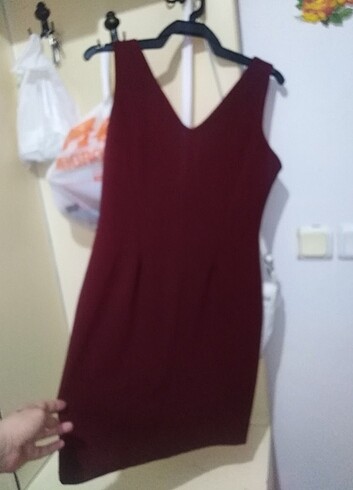 40 Beden Elbise bordo