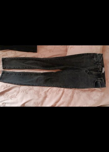 Gri Midi Kadın Kot Pantolon, Kemerli