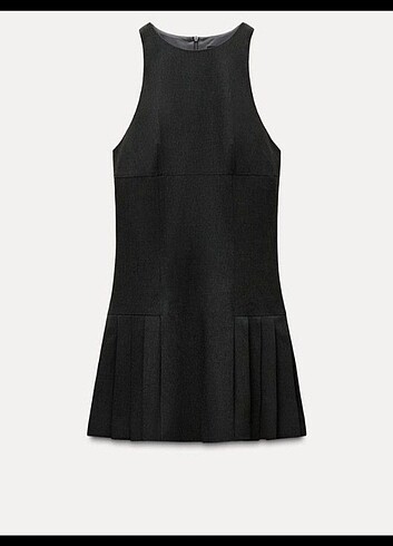 s Beden Orijinal zara pilili halter yaka elbise