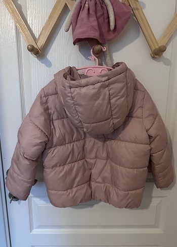 Mango Mango Kız Çocuk Pembe Kapüşonlu Mont