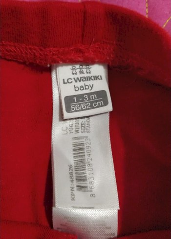 3'lü Kız Çocuk Takım Kırmızı Sweatshirt,2li Tayt - Görsel 5