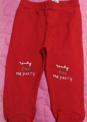 3'lü Kız Çocuk Takım Kırmızı Sweatshirt,2li Tayt - Görsel 4