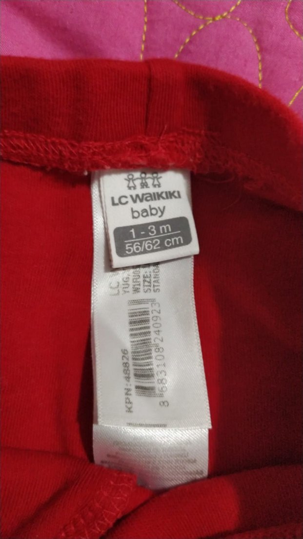 3'lü Kız Çocuk Takım Kırmızı Sweatshirt,2li Tayt - Görsel 5