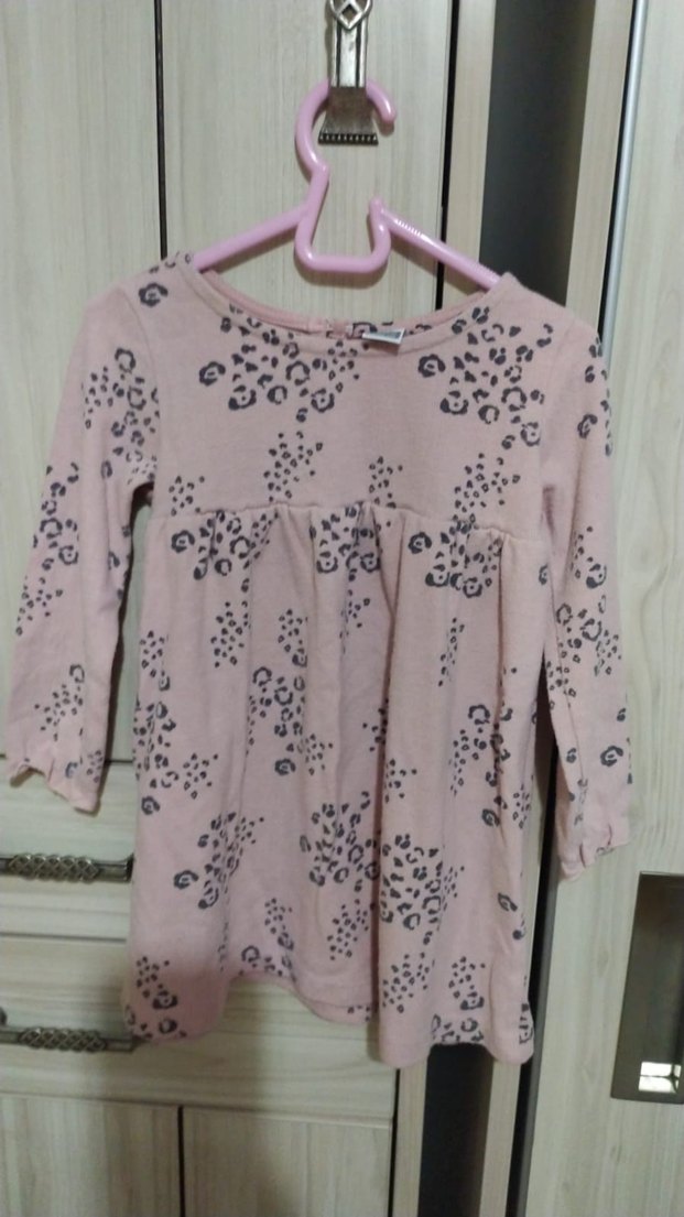 Kız Çocuk Pembe Kürklü Yelekli Elbise - Görsel 3