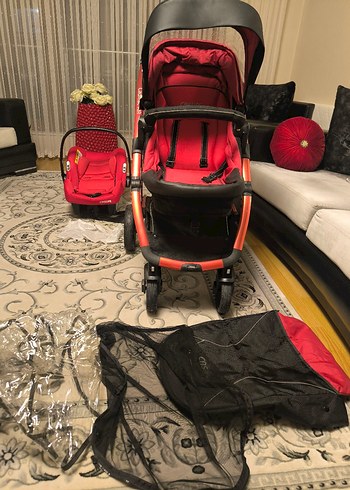 Kırmızı CASUAL Bebek Arabası Yepyeni - Görsel 7