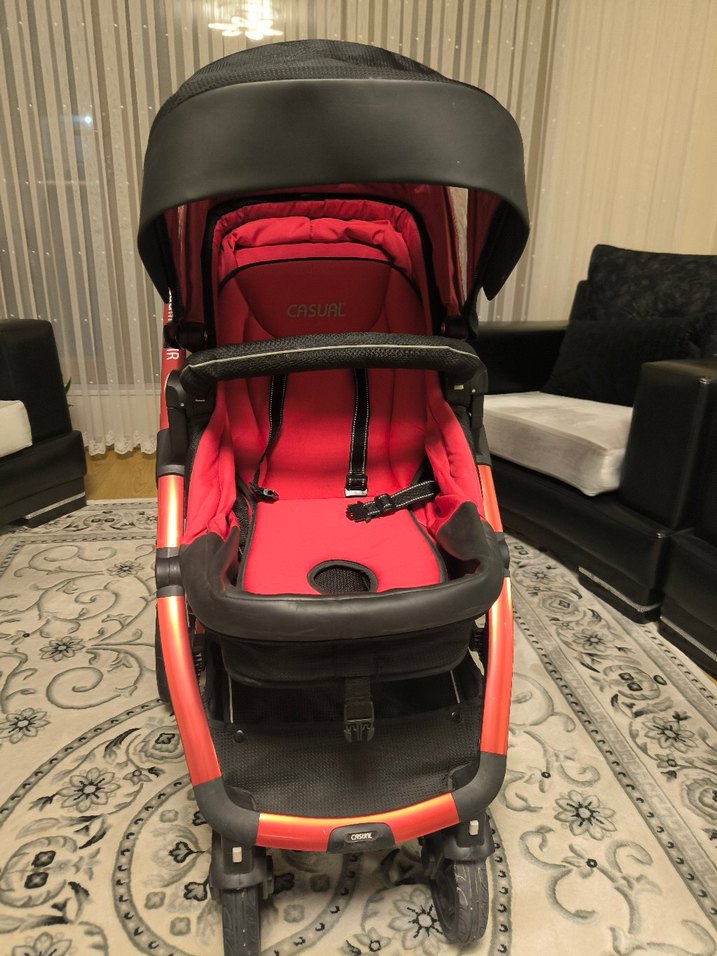 Kırmızı CASUAL Bebek Arabası Yepyeni - Görsel 5