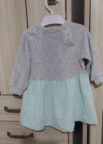 Kız Çocuk Sevimli Kadife Elbise - Görsel 2