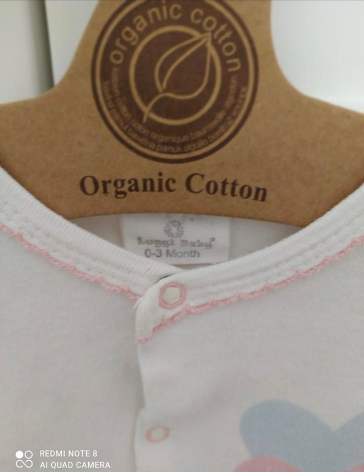 Beyaz Baskılı Sevimli Kız Bebek Tulum - Görsel 3