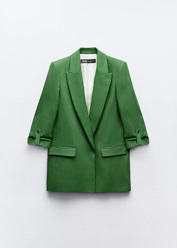 Zara Yesil Blazer Ceket