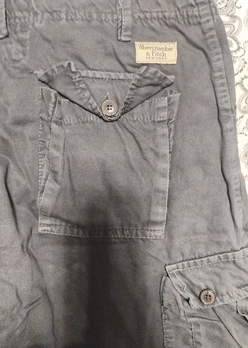 Düğmeli Gri Denim Erkek Şort - Görsel 5