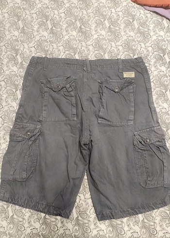 Düğmeli Gri Denim Erkek Şort - Görsel 4