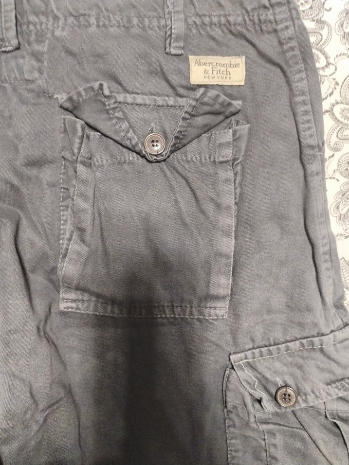 Düğmeli Gri Denim Erkek Şort - Görsel 5