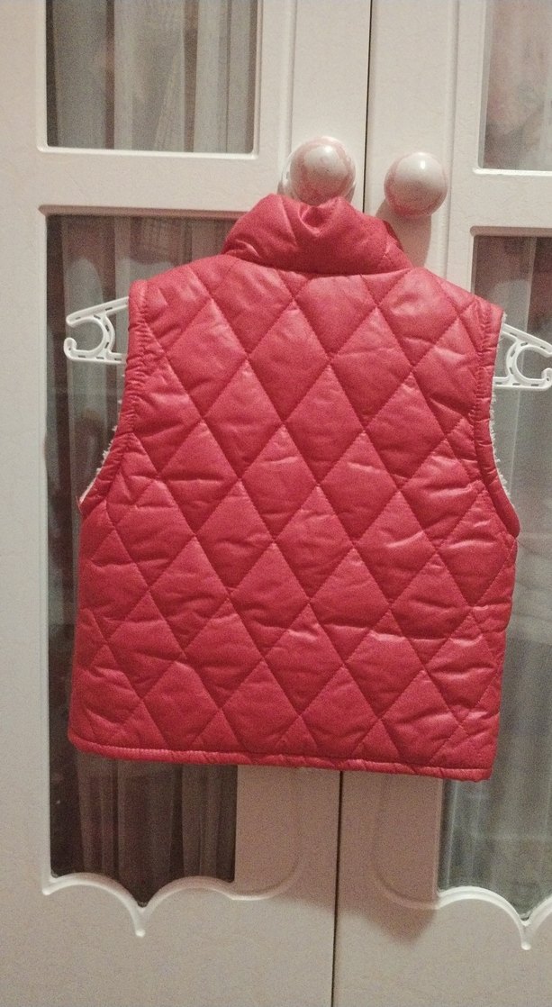 Kız Çocuk Pembe Fermuarlı Yelek - Görsel 2