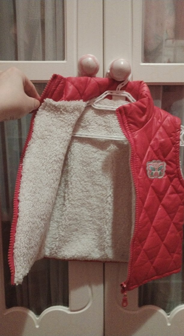 Kız Çocuk Pembe Fermuarlı Yelek - Görsel 3