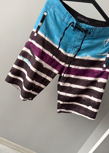 Erkek Çok Renkli Bağcıklı Midi Deniz Şortu - Görsel 2