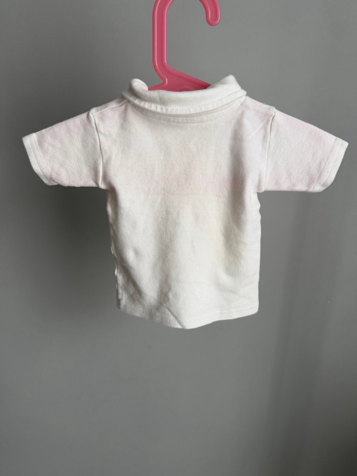 Kız Çocuk Beyaz Pamuklu Kısa Kollu Gömlek - Görsel 4