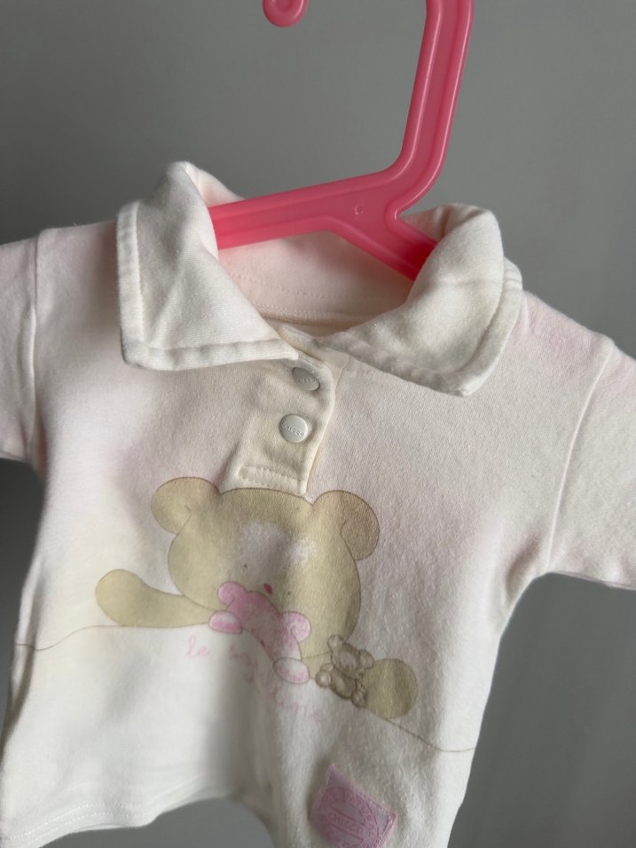 Kız Çocuk Beyaz Pamuklu Kısa Kollu Gömlek - Görsel 3