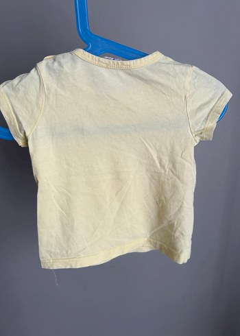 Sarı Kız Çocuk Kısa Kollu Baskılı Tişört - Görsel 3