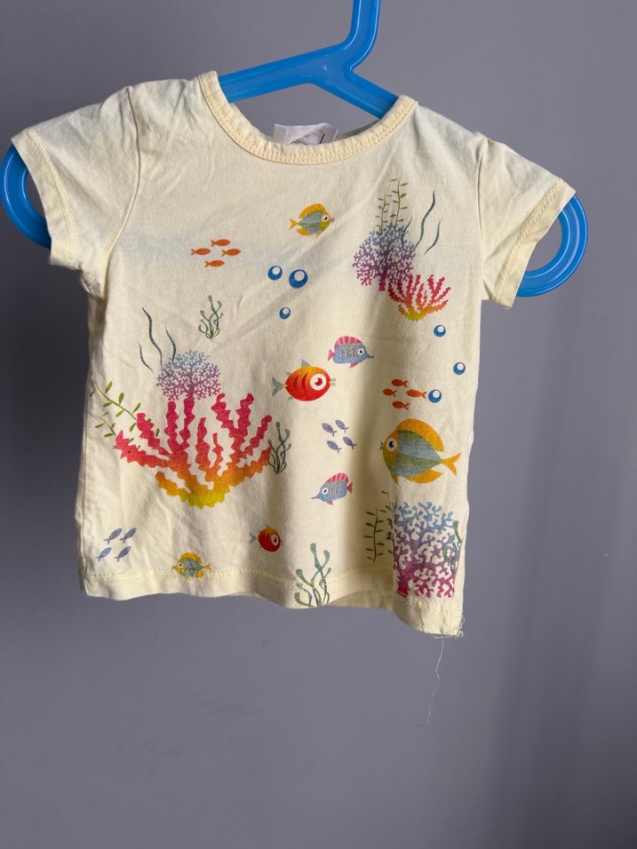 Sarı Kız Çocuk Kısa Kollu Baskılı Tişört - Görsel 2