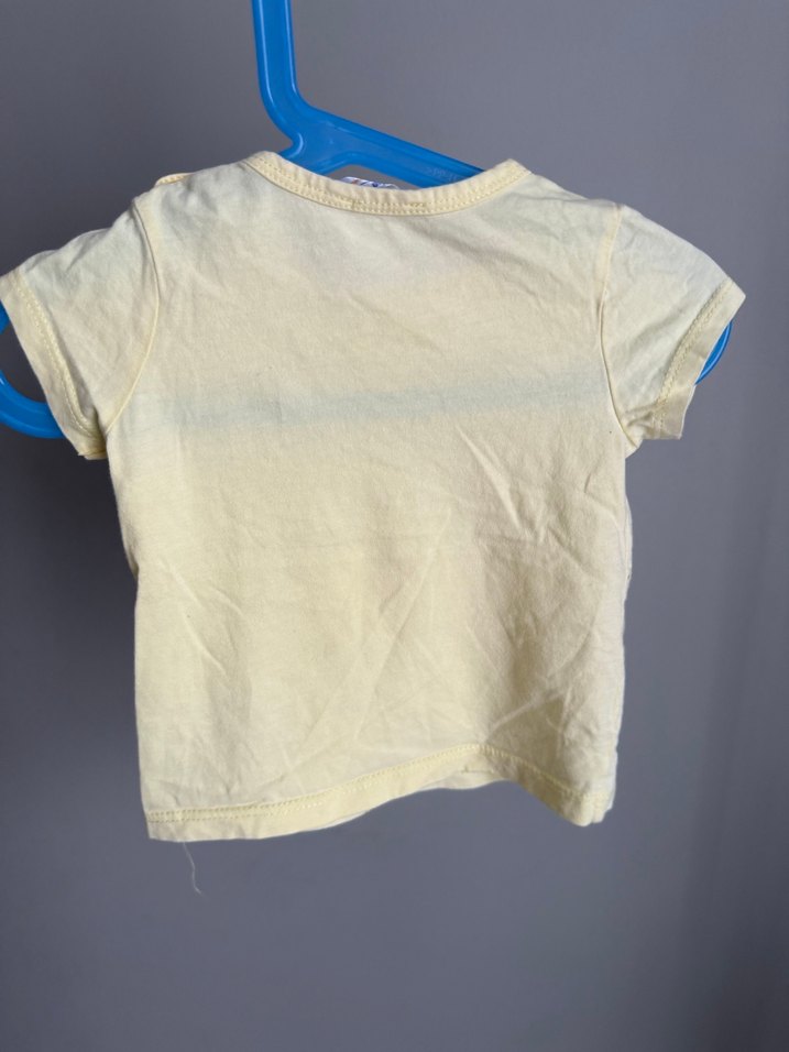 Sarı Kız Çocuk Kısa Kollu Baskılı Tişört - Görsel 3