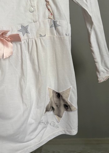 Vintage model lohusa emzirmeye uygun pijama üstü - Görsel 4