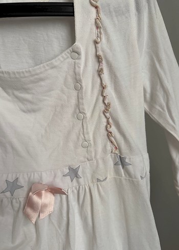 Vintage model lohusa emzirmeye uygun pijama üstü - Görsel 5