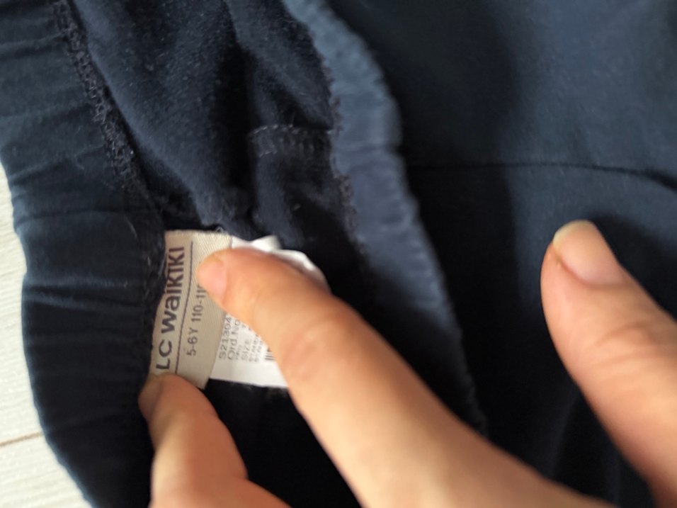 Koyu Mavi Kız Denim Tayt - Görsel 3